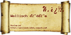 Wellisch Ádám névjegykártya